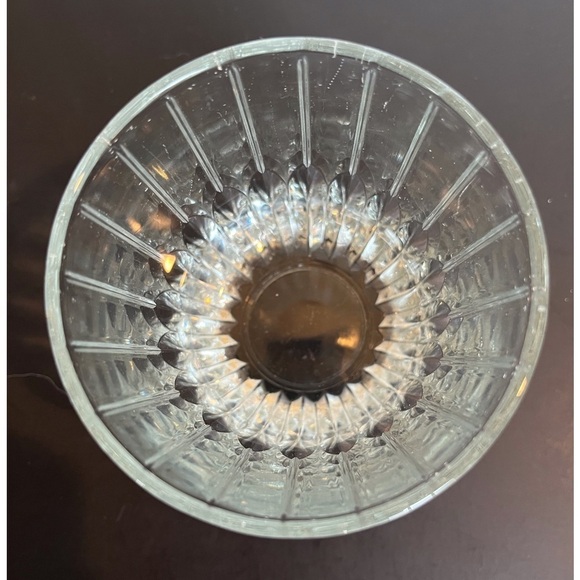 Vintage set of Four Beveled Cut Glass Heavy Lowball Glasses - Picture 5 of 10